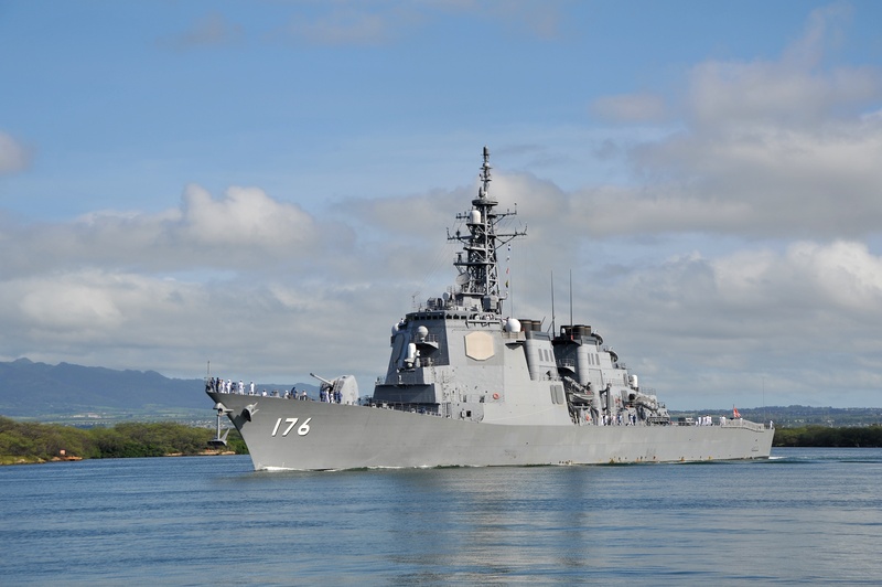 弾道ミサイル防衛を担う海上自衛隊のイージス護衛艦ちょうかい